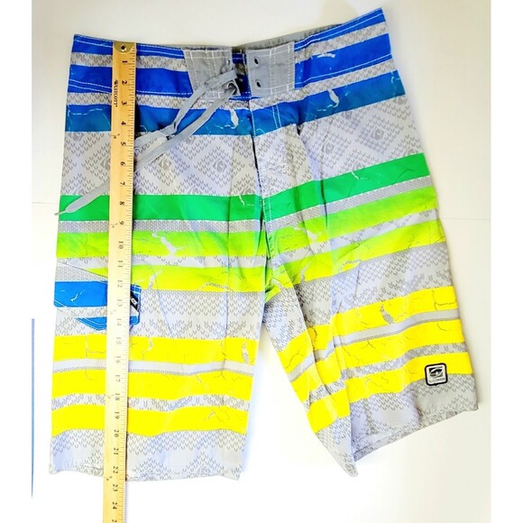 Island Haze Board Water Shorts Mens Large MultiColor Swim Trunks Surf VGC - Picture 10 of 11